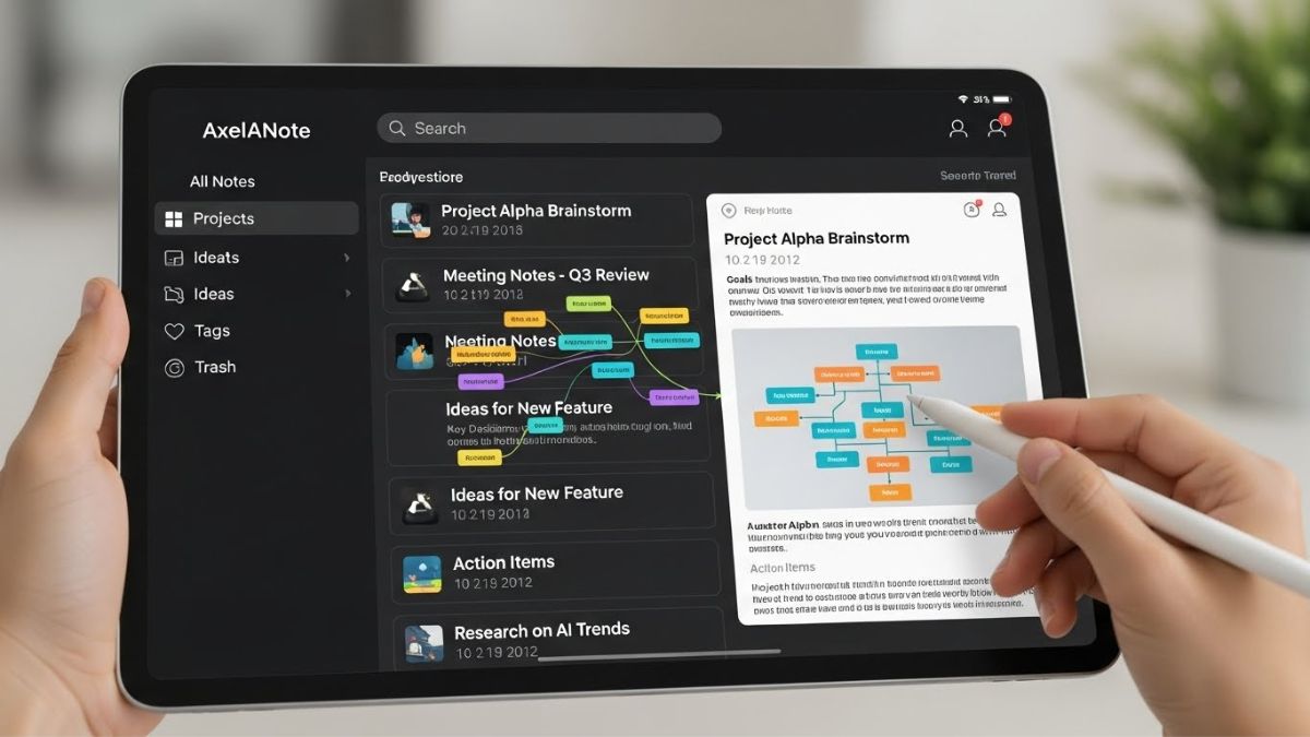 AxelANote: Exploring a Smart Approach to Digital Note Organization and Idea Management