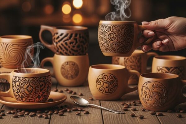 Woodwork coffee designs bring a warm and inviting atmosphere to your daily brew. The craftsmanship involved showcases not just skill but also passion for the art of woodworking.